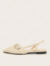 Elegant French-Inspired Pointed-Toe Flat Sandals for Spring/Summer