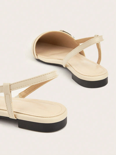 Elegant French-Inspired Pointed-Toe Flat Sandals for Spring/Summer