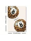 Funky Leopard Print Lucky 8 Pool Ball Poster (No Frame) - Trends Meet Minimalism in Y2K-Inspired Wall Art