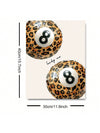 Funky Leopard Print Lucky 8 Pool Ball Poster (No Frame) - Trends Meet Minimalism in Y2K-Inspired Wall Art