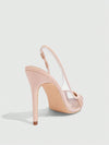 Elegant Apricot Pointed-Toe Stiletto Heels - Perfect for Parties & Weddings