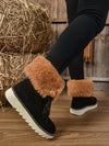 Chic & Cozy Women's Reversible Mid-Calf Snow Boots – Fleece-Lined & Lace-Up for Ultimate Winter Style