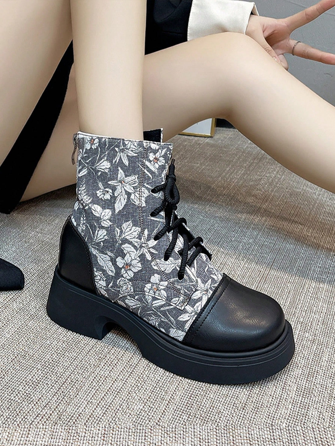 These Retro Thick Sole British Knight Ankle Boots provide stylish versatility for any occasion. The thick sole adds a retro touch while also providing extra cushioning and support for all-day wear. These boots are perfect for adding a fashionable edge to any outfit.