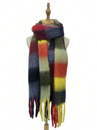 Chic Autumn & Winter Plaid Scarf - Cozy Neckerchief for Street Style & Everyday Wear