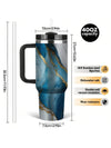 Marble Pattern 40oz Stainless Steel Vacuum Insulated Travel Cup – Perfect for Outdoor Adventures and Gifting