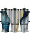 Marble Pattern 40oz Stainless Steel Vacuum Insulated Travel Cup – Perfect for Outdoor Adventures and Gifting