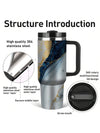 Marble Pattern 40oz Stainless Steel Vacuum Insulated Travel Cup – Perfect for Outdoor Adventures and Gifting