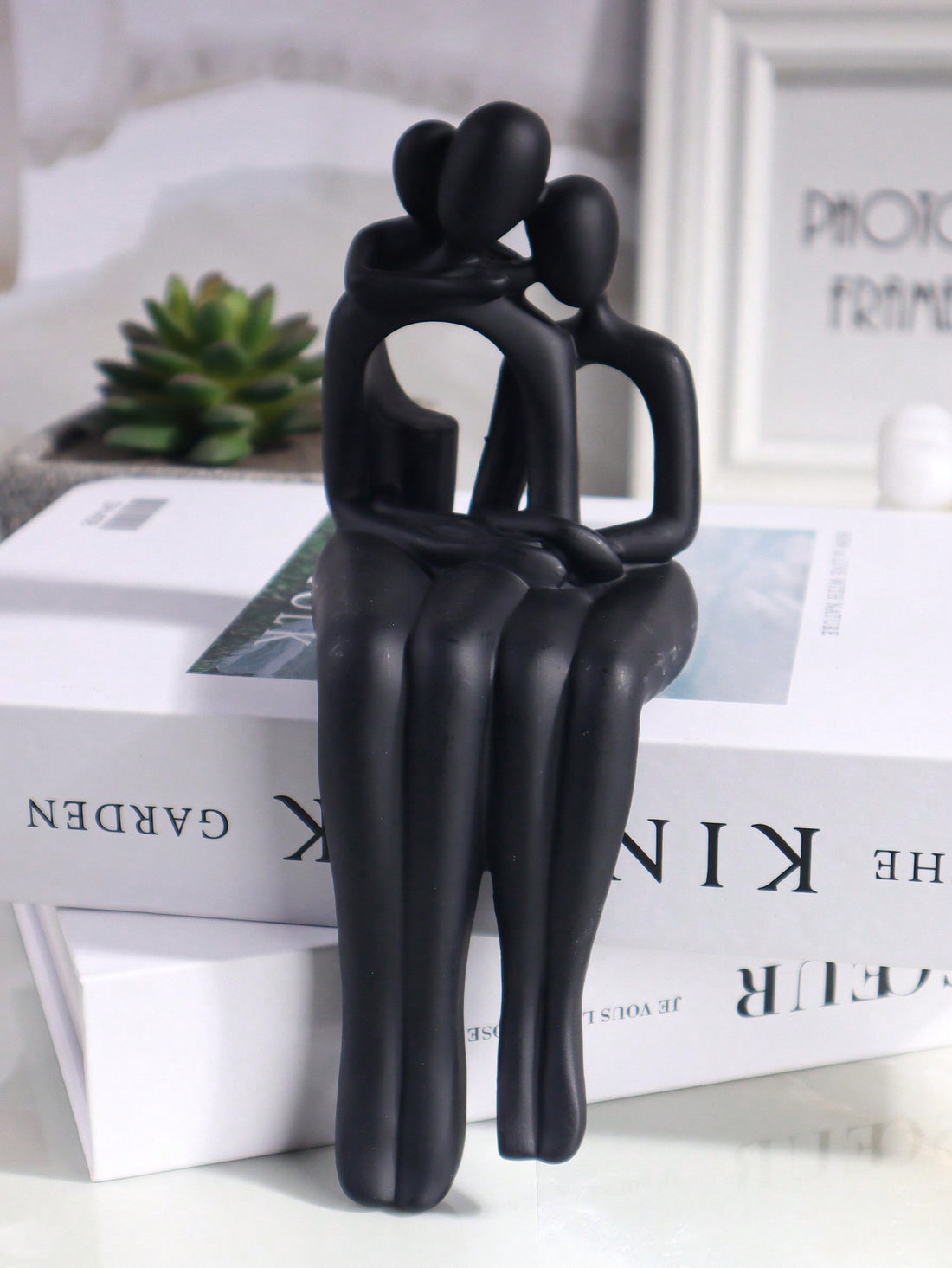 This stunning figurine, "Heartfelt Harmony," beautifully captures the bond and love between a mother and child. Made with expert craftsmanship, it serves as a heartfelt reminder of the special connection between mother and child. Perfect for adding soulful elegance to any home or office decor.