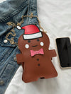 Festive Charm: Gingerbread Man Asymmetric Shoulder Bag - Perfect Christmas Gift