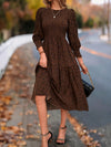 Chic Polka Dot Puff Sleeve Casual Dress for Effortless Autumn Style