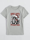 Festive Raccoon Graphic Tee - Perfect Holiday Gift for Women