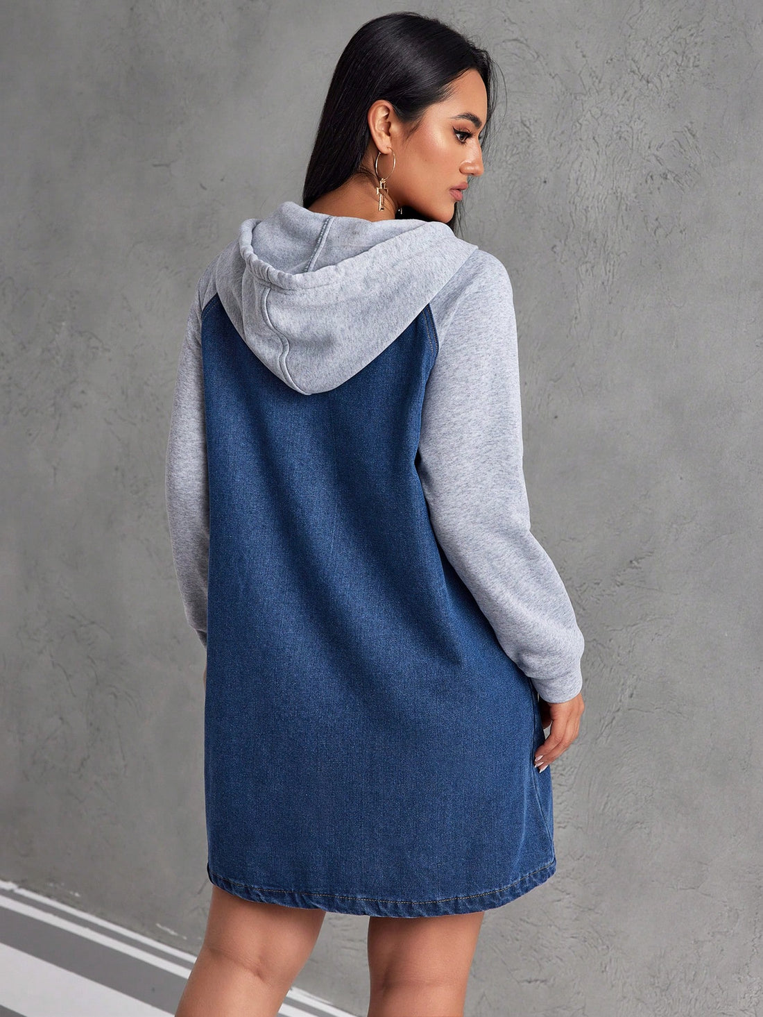 Get ready to rock the autumn season in style with our Casual Chic Color Block Drawstring Denim Hoodie Dress! Stay cozy and on-trend with this quirky and fun dress that features a drawstring waist and unique color blocking design. Perfect for any casual occasion, this dress is a must-have for the fashion-forward individual. (Hoodie dress not your thing? We've got you covered, literally, with this denim dress!)