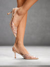 Chic Apricot Hollow-Out Wedge Heel Slingback Pumps for Effortless Style