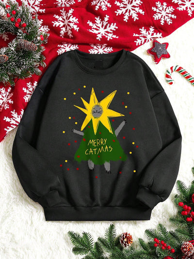 Cozy Christmas Cheer: Gabriela Tornai Snowflake Minimalist Sweatshirt for Women