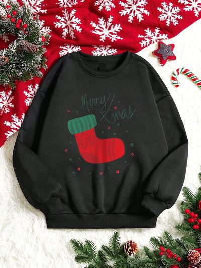 Cozy Christmas Cheer: Gabriela Tornai Snowflake Minimalist Sweatshirt for Women