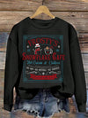 Vintage Christmas Joy: Loose Fit Long Sleeve Sweatshirt for Autumn & Winter