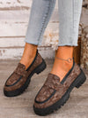 Chic Retro British Suede Patchwork Loafers - Cozy Mid-Heel Slip-Ons for Autumn