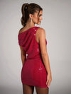 Radiant Red Sequin Mini Dress – Perfect for Parties, Concerts, and Holiday Celebrations!