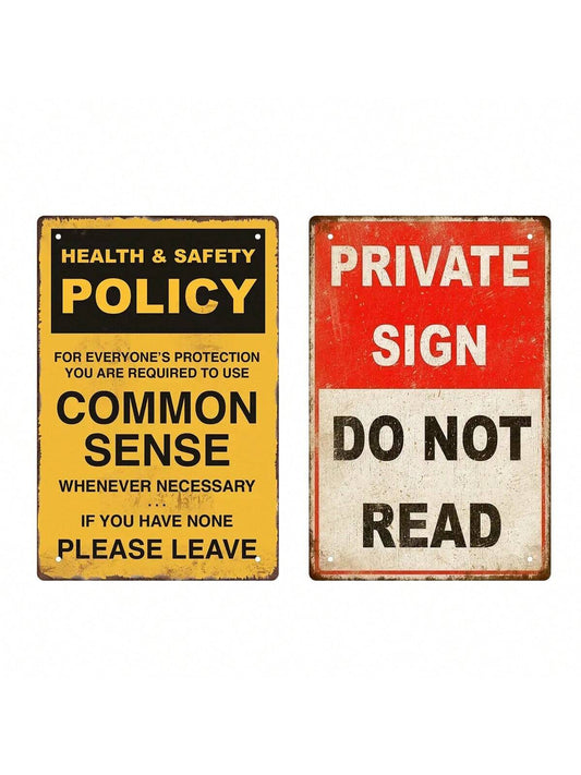 Quirky Vintage Metal Sign: 'Do Not Read' - Fun Retro Wall Art for Home & Garage Décor