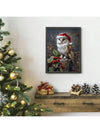 Whimsical Christmas Owl Wall Art - Quirky Holiday Decor for Animal Lovers (Unframe)