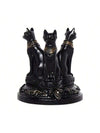 Elegant Bastet Cat Statue with Crystal Ball Stand - Enchanting Resin Collectible Figurine for Home and Garden Décor