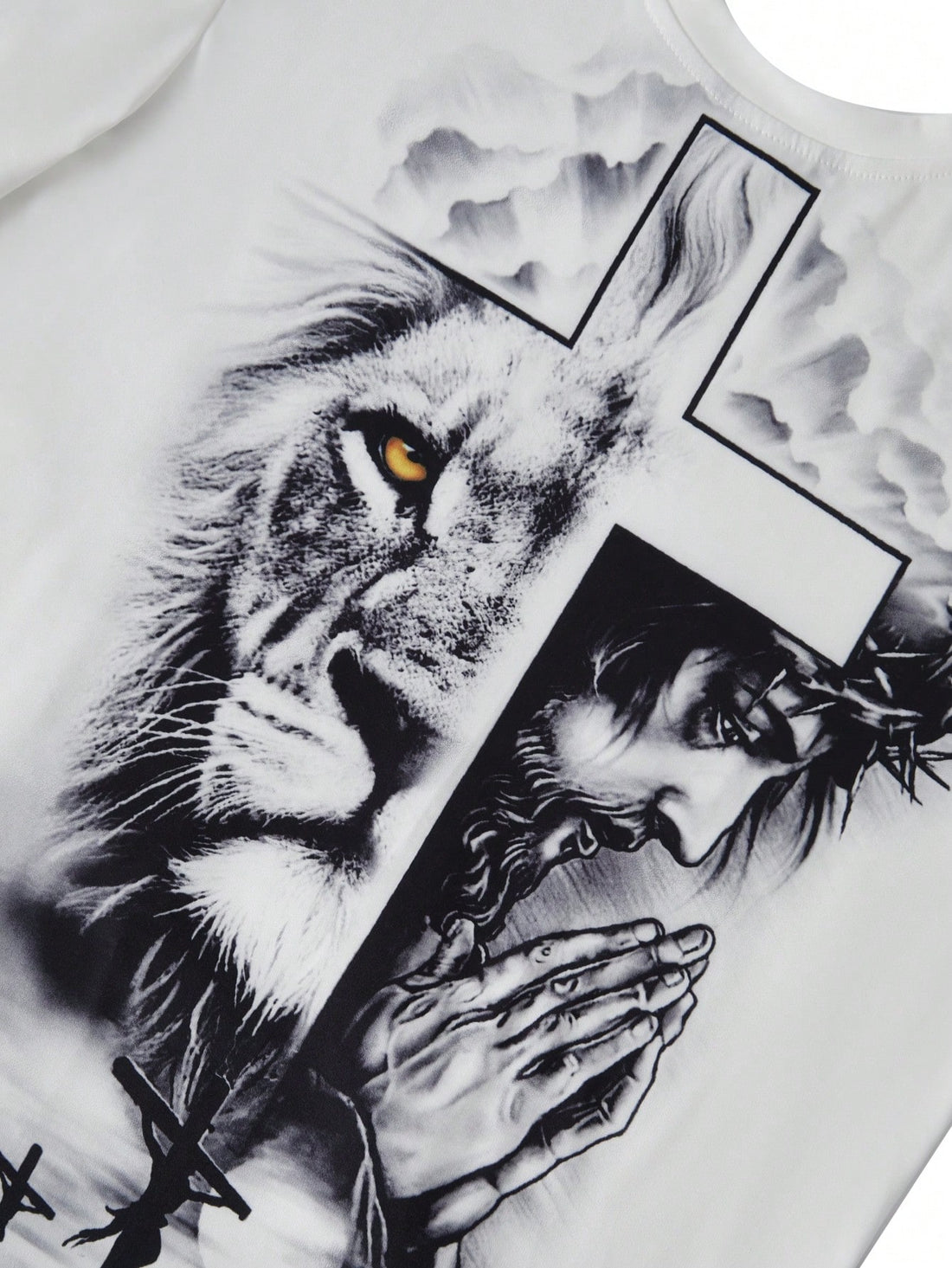 This tee will give you the roar of confidence with its casual lion cross graphic and summer style short sleeves. Unleash your wild side and make a statement with this playful and comfortable t-shirt. Perfect for any casual occasion, this shirt is the mane attraction. (Sorry, we couldn't resist the pun!)