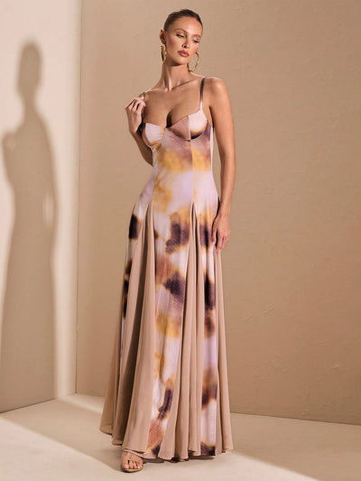 Enchanting Ombre Patchwork Dress: Perfect for Romantic Dates and Gatherings