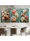 Botanical Bliss: 3-Piece Floral Wall Art Poster Set for Modern Decor