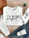 Cozy Letter Print Long Sleeve Sweatshirt - Perfect for Casual Fall & Winter Style