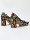 Elegant Snake Pattern Pointed-Toe Pumps – Stylish & Comfortable High Heels for the Office