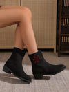 Retro-Inspired V-Neck Tassel Over-the-Knee High Heel Riding Boots for Autumn/Winter