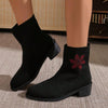 Retro-Inspired V-Neck Tassel Over-the-Knee High Heel Riding Boots for Autumn/Winter