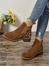 Chic Women's Round Toe Chelsea Ankle Boots with Chunky Low Heels