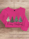 Festive Flair: Women's Loose Fit Christmas Chicken Print Sweatshirt