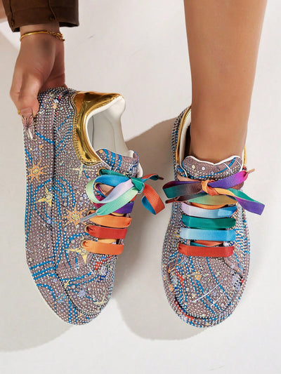 Sparkling Rhinestone Sneakers: Shimmering Style for Parties and Casual Outings