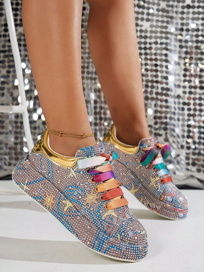 Sparkling Rhinestone Sneakers: Shimmering Style for Parties and Casual Outings