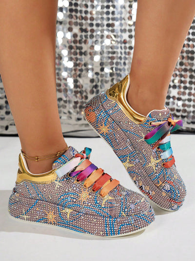 Sparkling Rhinestone Sneakers: Shimmering Style for Parties and Casual Outings