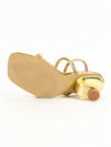 Chic Minimalist High Heel Sandals with Gold Accents – Perfect for Summer Elegance