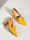 Chic & Versatile Pointed-Toe High Heel Slip-Ons for Effortless Elegance