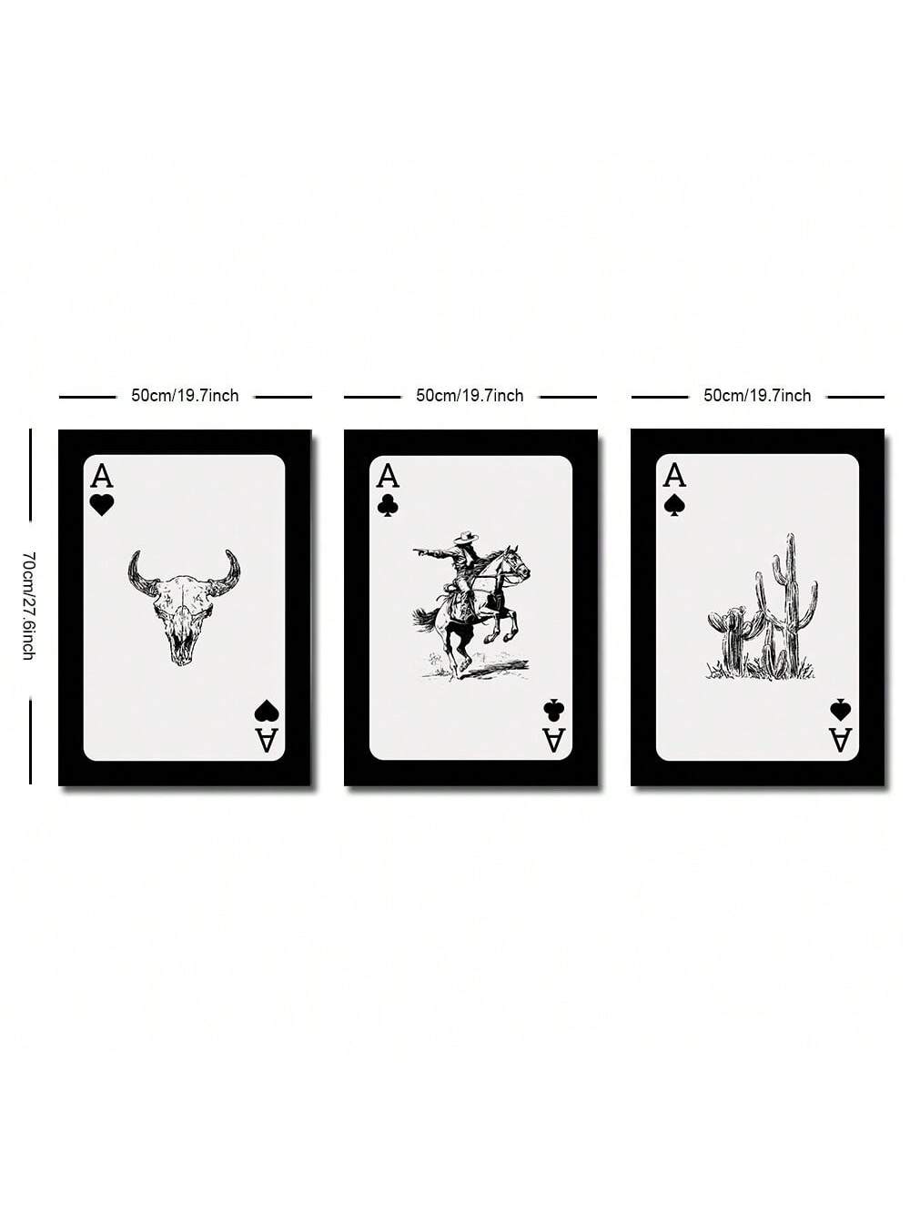 Bring a touch of rustic charm to your home decor with this set of 3 unframed longhorn bull skull art prints. Perfect for adding a minimalist cowboy aesthetic, these high-quality prints are sure to add character to any room. (Yeehaw!)