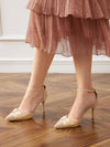 Elegant Pearl-Embellished Butterfly High Heels - Perfect Wedding Footwear for Women