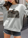 Chic & Edgy Casual Skull Print Pullover Sweatshirt