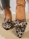 Chic Leopard Print Pointy Toe Flats - Breathable & Comfortable Women's Footwear