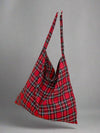 Trendy Plaid Canvas Tote Bag: Versatile Big-Capacity Shoulder Shopper for Fall/Winter