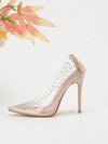 Radiant Rhinestone-Embellished Pointed Toe High Heel Pumps - Dazzling Stilettos for Any Occasion