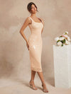 Sparkling Elegance: Backless Sequin Bodycon Dress for Dazzling Nights