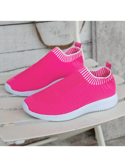 Fashion-Forward Knit Sneakers with Striped Design for Year-Round Outdoor Adventures