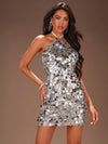 Sparkle & Shine: Women's Sexy Sequin Lace-Up Mini Dress for Night Out & Special Occasions