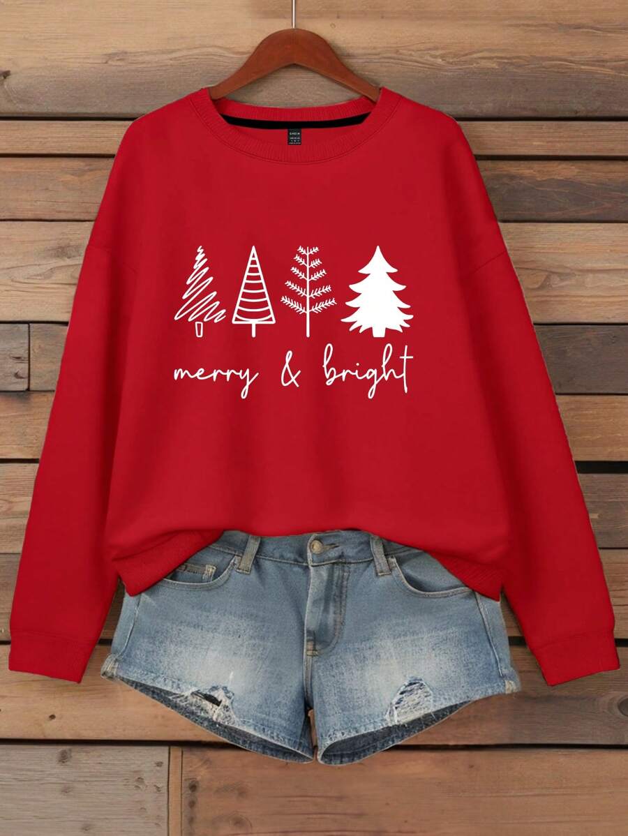 Get into the holiday spirit with this cheerful Women's Merry Bright Christmas Trees Print Sweatshirt! Featuring a vibrant festive design that celebrates all things merry and bright, this cozy pullover is perfect for spreading Christmas cheer. The comfortable fit makes it ideal for holiday gatherings, casual outings, or cozy nights in. Whether you're decorating, shopping, or simply embracing the season, this sweatshirt brings festive flair to your everyday wardrobe. A must-have for anyone who loves Christmas