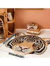 Cozy Safari: Plush Animal-Shaped Anti-Slip Floor Mat - Leopard & Tiger Design